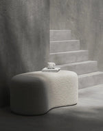 Bloomart Wnzzy Stylish Soft Boucle Upholstery Entryway Shoe Changing Stool Bench Ottoman