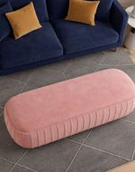 Bloomart  Modern Blush Upholstered Boucle Fabric Bench for Living Room & Bedroom