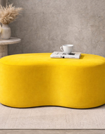 Bloomart Stylish Soft Boucle Upholstery Entryway Shoe Changing Stool Bench Ottoman