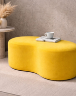 Bloomart Stylish Soft Boucle Upholstery Entryway Shoe Changing Stool Bench Ottoman