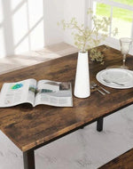 4 - Person Breakfast Nook Dining Table Set with Bench (Metal Legs)