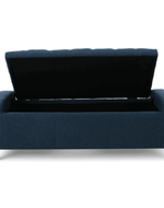 Bloomart Raffinée Solid Wood Flip Top Storage Bench with Soft Upholstery Multipurpose Storage Chest Store Blanket Cushion Pillow
