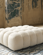 Modern Boucle Ottoman