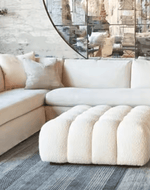 Bloomart Laruz Modern Tufted Design Footrest Pouf & Ottoman Bench In Soft Fabric