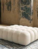 Bloomart Laruz Modern Tufted Design Footrest Pouf & Ottoman Bench In Soft Fabric