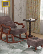 Recliner Wooden Rocking Chair with Footrest - Bloomart