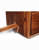 Bloomart Crude Handmade Teak Wood Study Table Office Desk Cabinet Desk with Storage for Home Office
