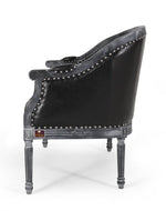 Wooden Flared Arm Loveseat Bench for Living Room Comfort for Backrest (2 Seater, Midnight Black)