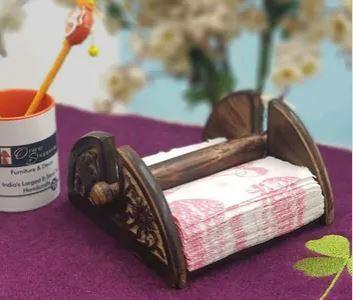 wooden tissue holder