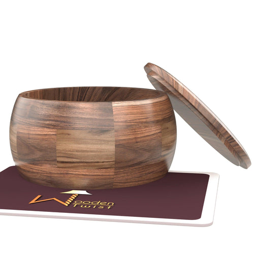 Wooden Handmade Antique Chapati Box (Acacia Wood)