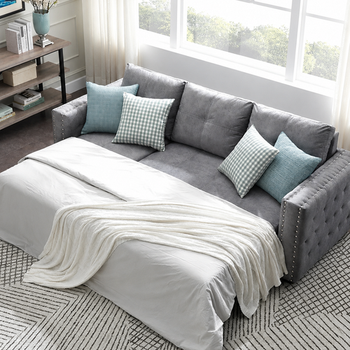 Sectional Sleeper 5 Seater Left-Side L-Shape Sofa Bed with Comfort Cushion
