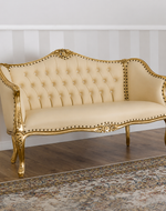 Teak Wood Royal Chaise Lounge Living Room Couch Sofa 3 Seater