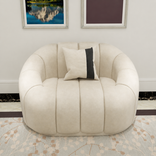 bloomart Collin Modern Oval Shape Single Seater Sofa