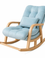 Rocking Chair Colonial and Traditional Super Comfortable Cushion Chair (Natural Polish)