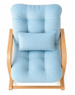 Rocking Chair Colonial and Traditional Super Comfortable Cushion Chair (Natural Polish)