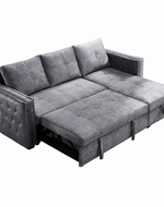 Modern Style 5 Seater Right-Side L-Shape Sofa Cum Bed with Comfort Cushion