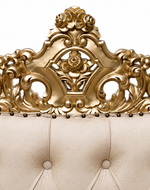 Bloomart Wooden Boutique French Baroque Style Golden Leaf Hand Carved Sofa (2 Seater)