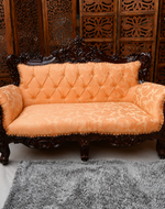 Bloomart Wooden Boutique French Baroque Style Hand Carved Sofa (2 Seater)