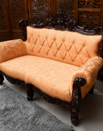 Bloomart Wooden Boutique French Baroque Style Hand Carved Sofa (2 Seater)