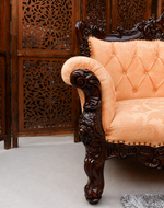 Bloomart Wooden Boutique French Baroque Style Hand Carved Sofa (2 Seater)