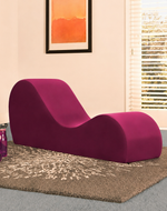 Modern Armless Wooden Chaise Lounge for Lounging, Yoga, and Stretching ( Pink )