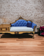 Luxury Antique Hand Carved Chaise Lounge Coffee And Phone Table With Storage