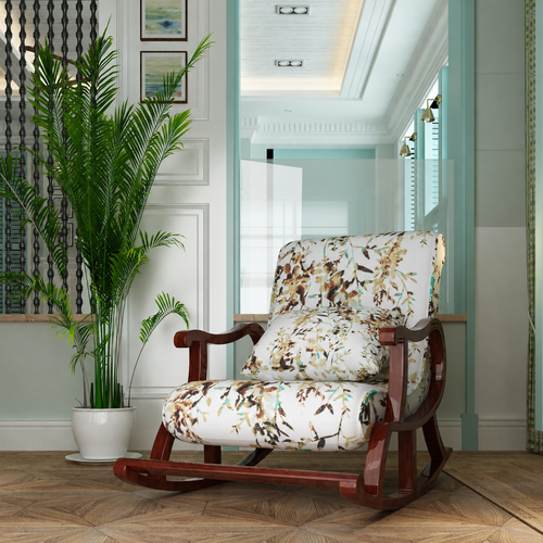 Flora Recliner Rocking Chair With Pillow