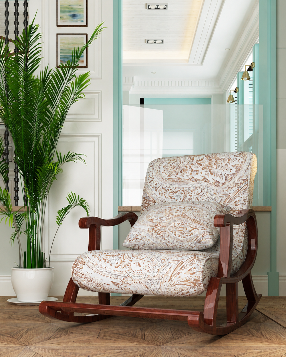 Primi Recliner Rocking Chair With Pillow