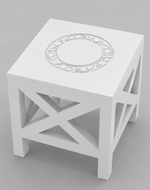 Handcrafted Wooden Square End Table