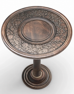 Bloomart Sculpte Hand Carved Solid Wood End Table