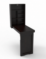 Sheesham Wood Foldable Wall Mounted Study Table (Walnut Finish)