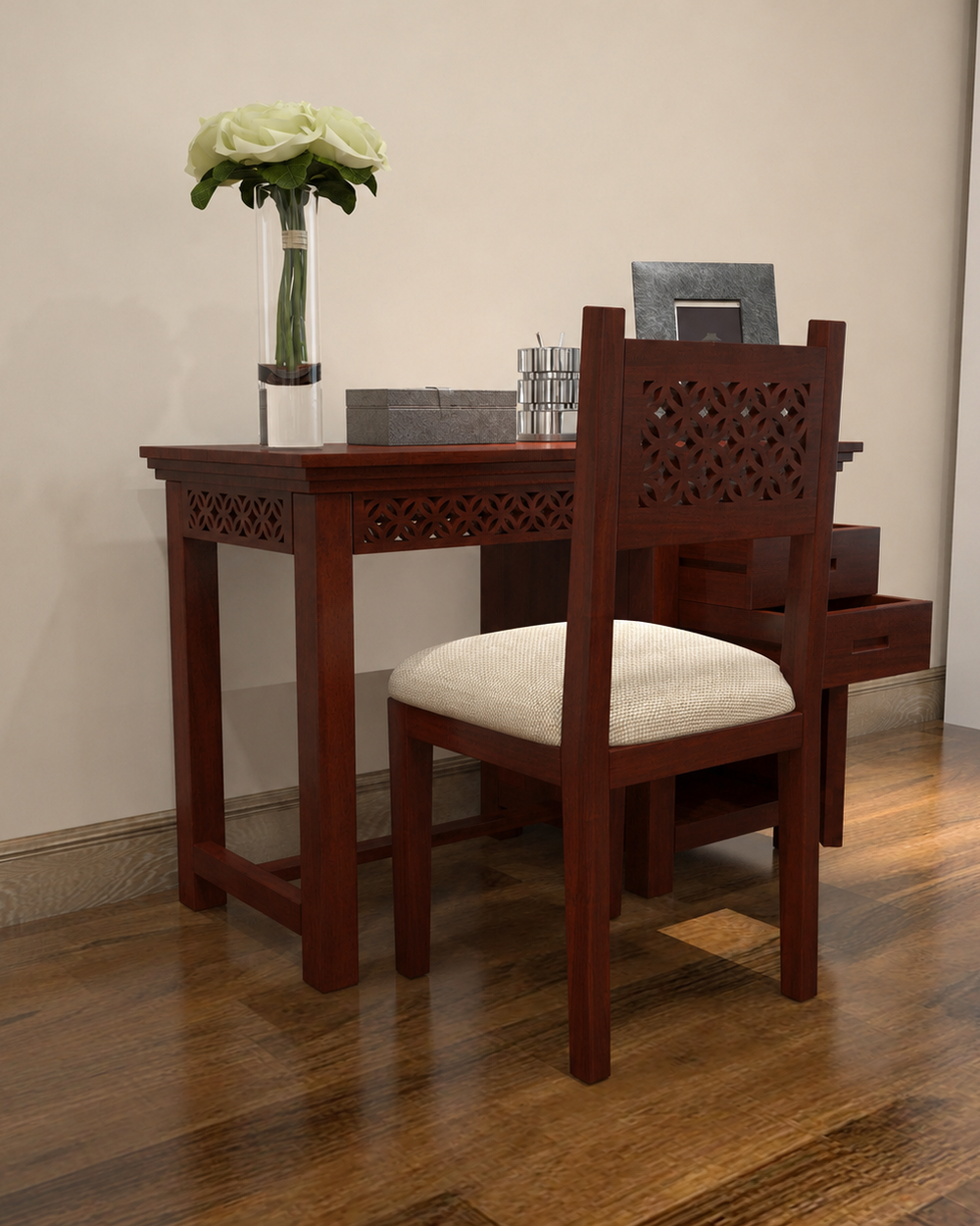Forte Study Table & Chair Crafted in Premium Teak Wood
