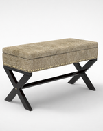 Bloomart Magazine Rectangular Shape Solid Wood Bench with Storage in Ottoman Style for Entryway or Living Room