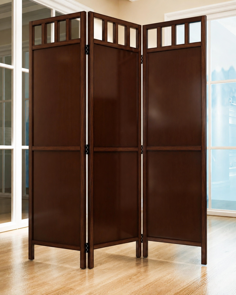 Wooden Room Divider/Wood Separator/Office Furniture/Wooden Partition 3 Panel