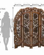 Wooden Partition Screen Room Divider In 4 Panel