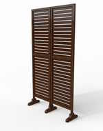 Wooden Rectangular Shape Premium Solid Wood Room Divider ( Brown )