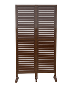 Wooden Rectangular Shape Premium Solid Wood Room Divider ( Brown )