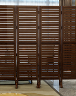 Wooden Rectangular Shape Premium Solid Wood Room Divider ( Brown )