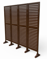 Wooden Rectangular Shape Premium Solid Wood Room Divider ( Brown )