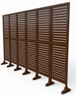 Wooden Rectangular Shape Premium Solid Wood Room Divider ( Brown )