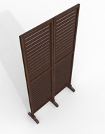 Wooden Rectangular Shape Premium Solid Wood Room Divider ( Brown )