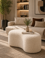 Bloomart Wnzzy Stylish Soft Boucle Upholstery Entryway Shoe Changing Stool Bench Ottoman