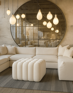 Bloomart Laruz Modern Tufted Design Footrest Pouf & Ottoman Bench In Soft Fabric
