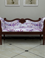 Handicraft Wooden Settee Living Room Couch Sofa (2 Seater)