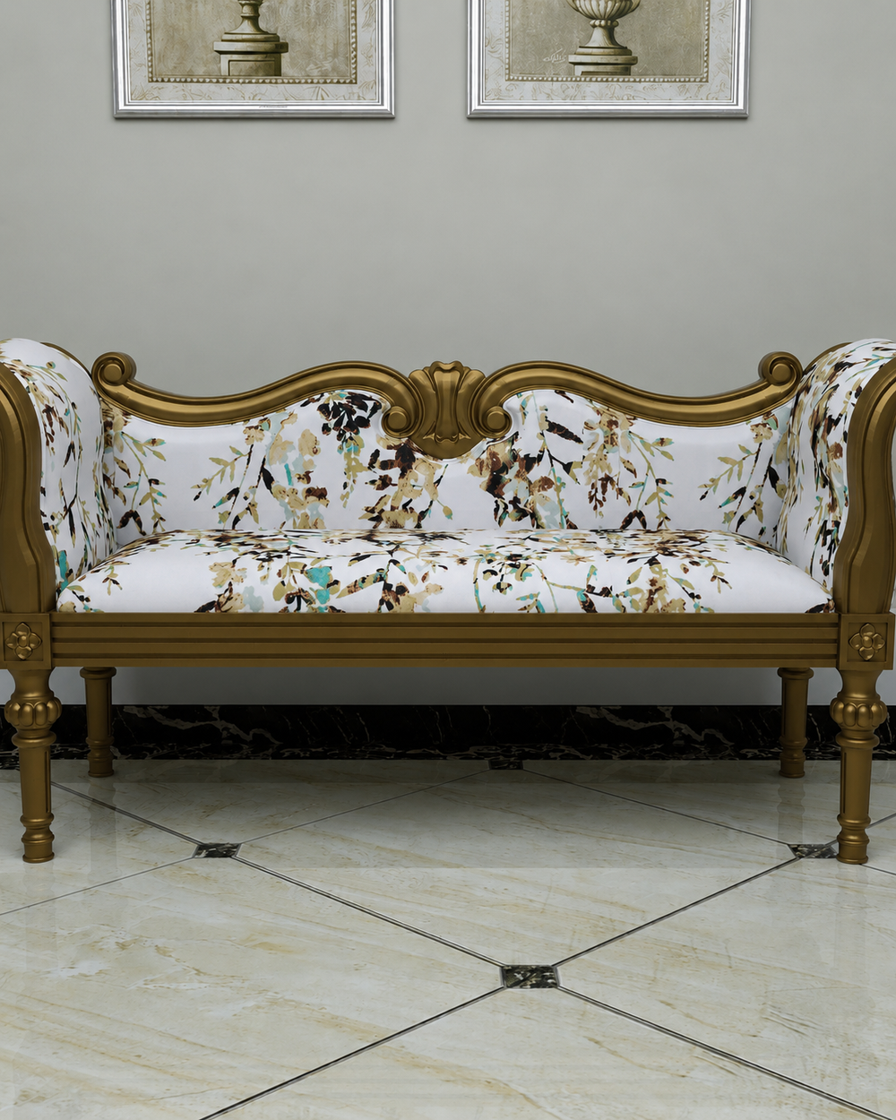 Handicraft Wooden Settee Living Room Couch Sofa (2 Seater)