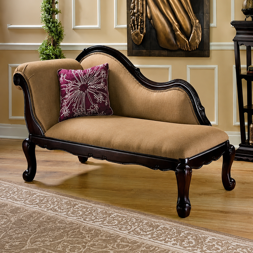 Handcrafted Deewan Chaise Lounge (Walnut Finish)