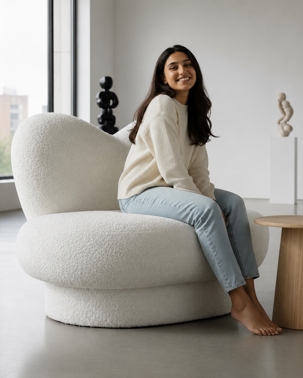 Bloomart Bluzzx Heart Shape Unique Romantic Accent Loveseat Sofa In Soft Fabric