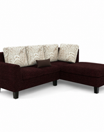 5 Seater L-Shape Sectional Sofa Set with Four Floral Cushion