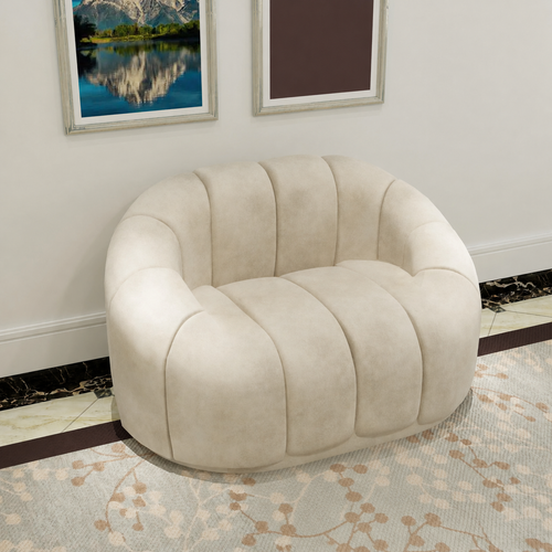bloomart Collin Modern Oval Shape Single Seater Sofa