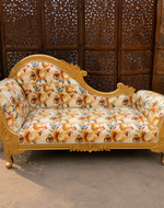 Teak Wood Handcrafted Deewan Chaise Lounge